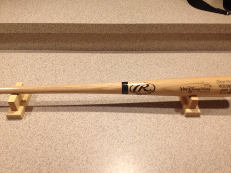 Horizontal Baseball bat holder DESKTOP display rack Maple Etsy