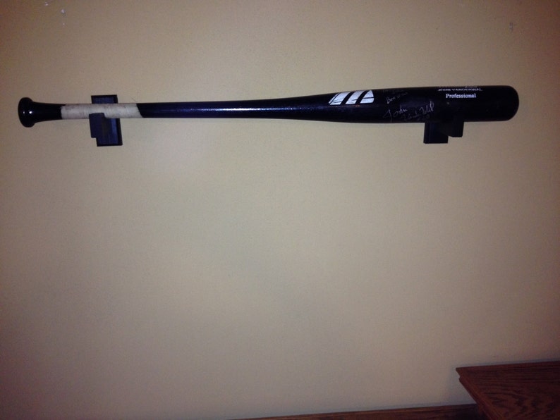 Horizontal Baseball Bat Wall Mount Holder Display Rack Maple Etsy