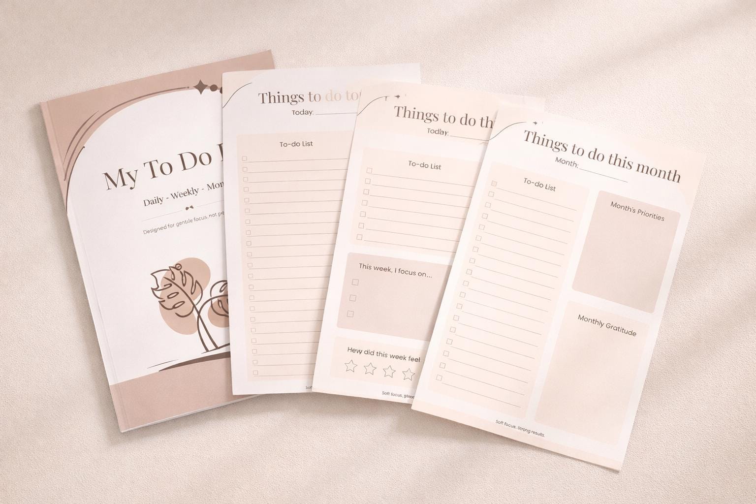 Daily Weekly Monthly To-do Planner Printable PDF - Etsy