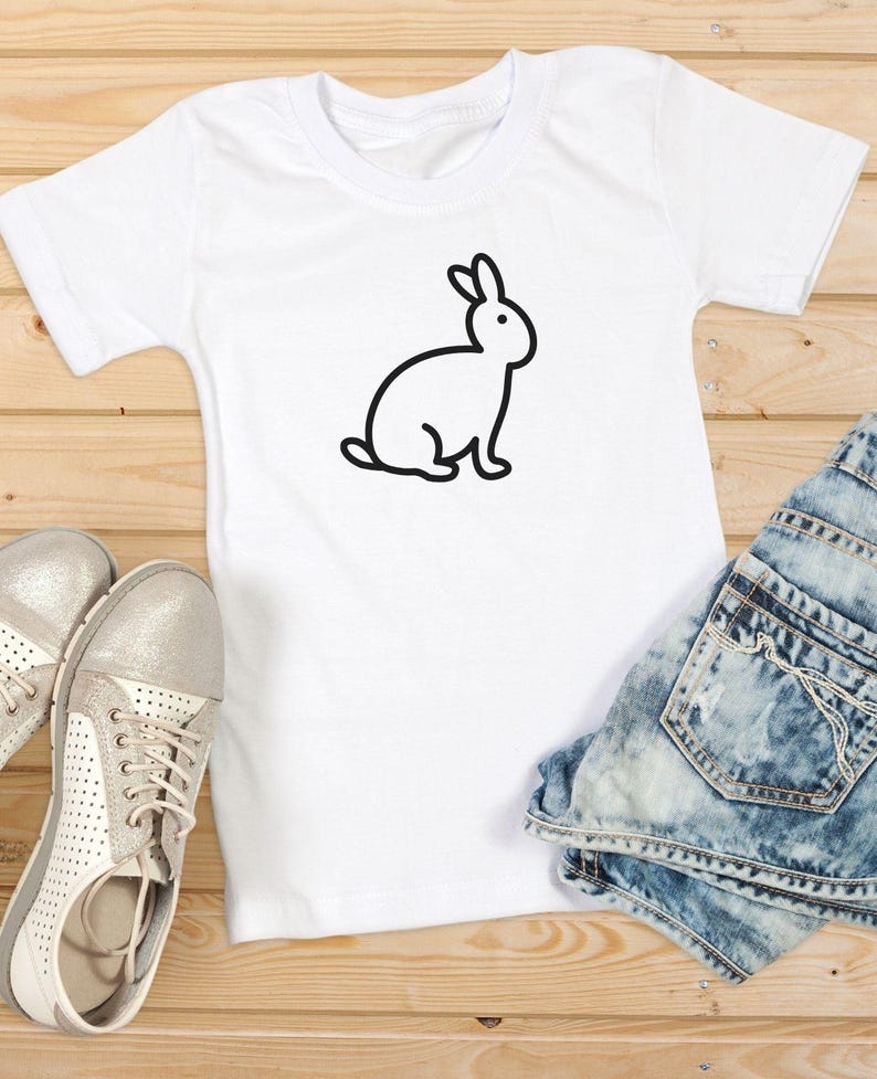 Easter Bunny Outline SVG Bundle, Peeking Rabbit, Spring Cut Files ...