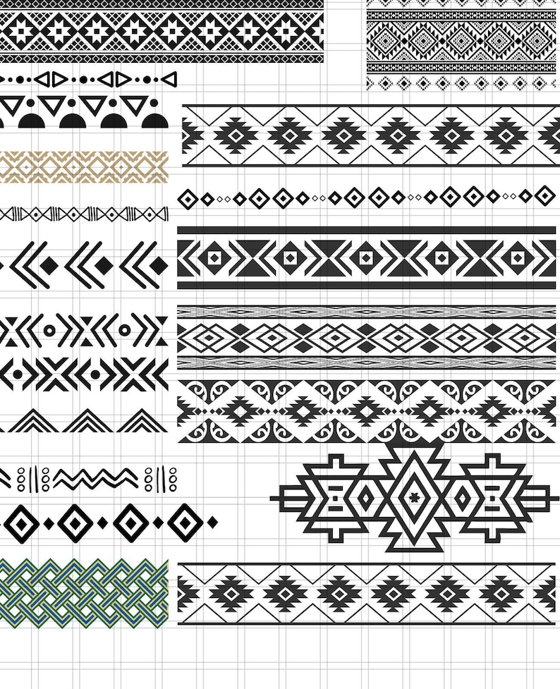 Aztec Pattern SVG Bundle, Southwestern Tribal Cut Files (digital ...