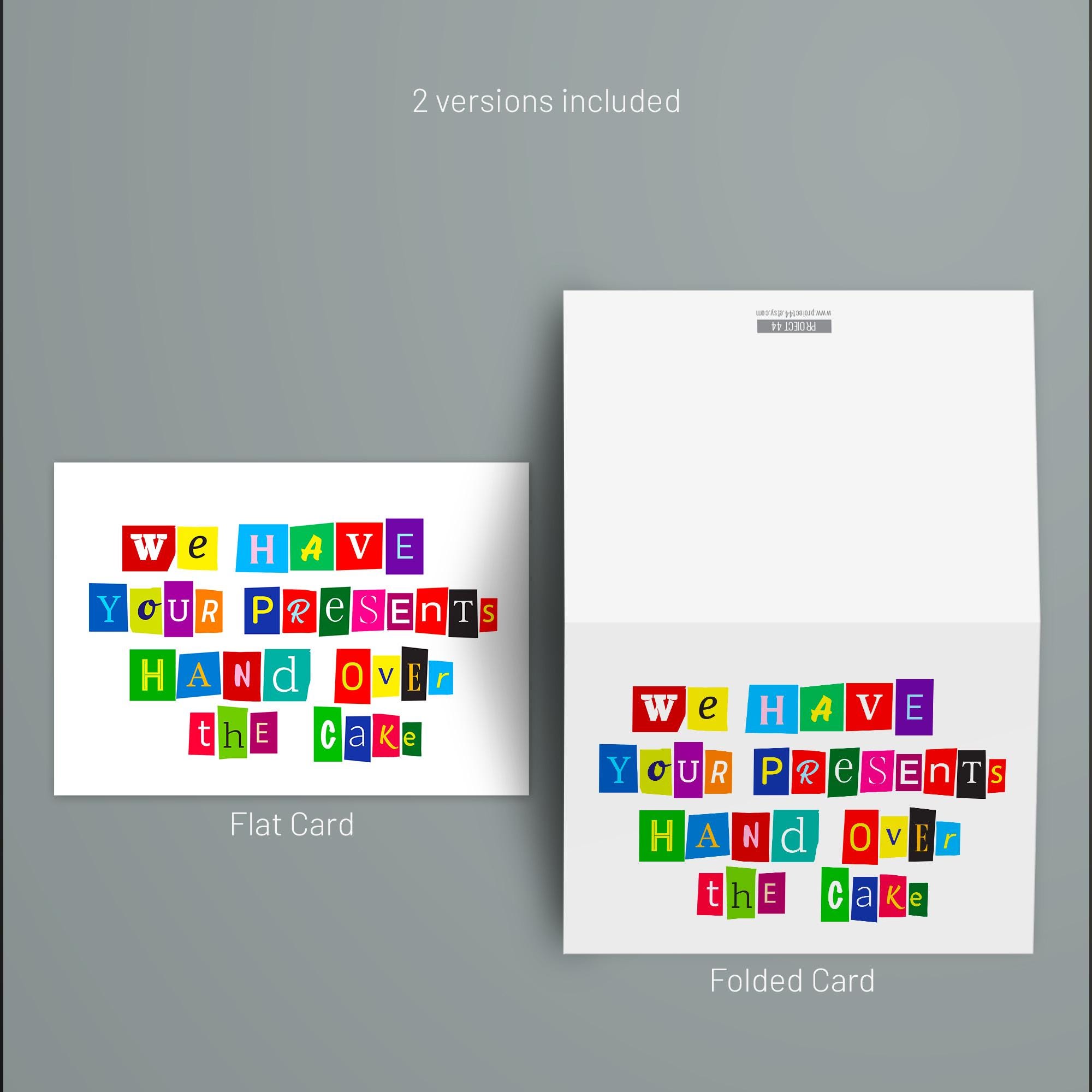 Ransom Note Birthday Card | True Crime Fan Gift [digital Download] - Etsy