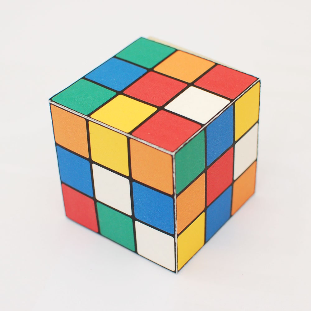 Rubik's Cube Felt Storage Box Large Cube Image 