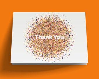 Confetti Printable Thank You Card, Instant Download