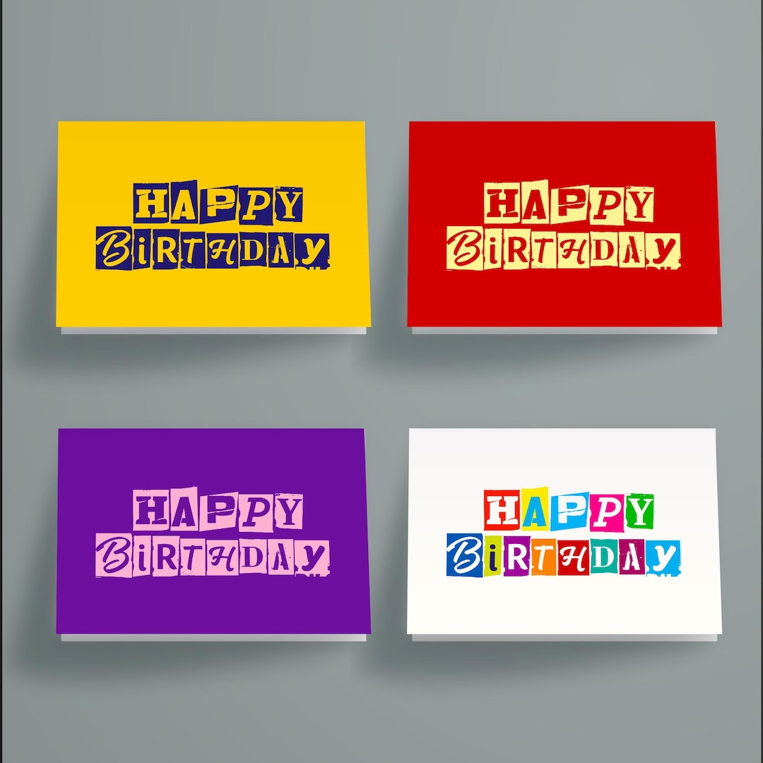 Humorous Ransom Note Funny Ransom Note Birthday Card | Edgy Punk Style [digital Download ...