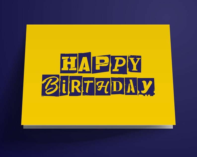 Ransom Printable Birthday Card Instant Download Etsy