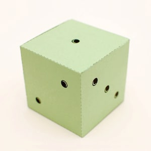 Simple Dice printable gift box, Instant Download