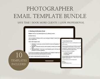 Photographer Email Templates | Client Communication Bundle | Wedding Photography Emails | CRM Templates | Instant Download