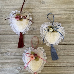 Scented Hanging Lace Heart Sachet