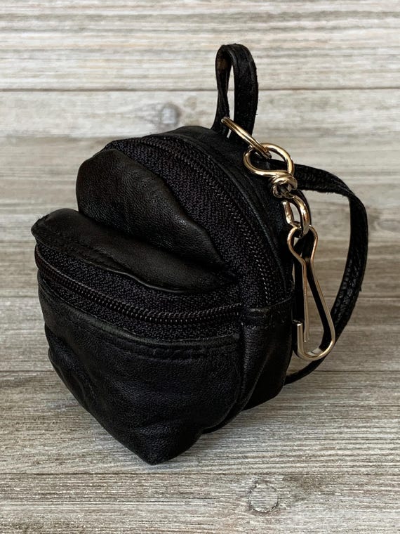 coin purse mini backpack keychain Vintage Miniature Backpack Coin Purse Keychain Genuine Leather - by Wilson  Leather Company