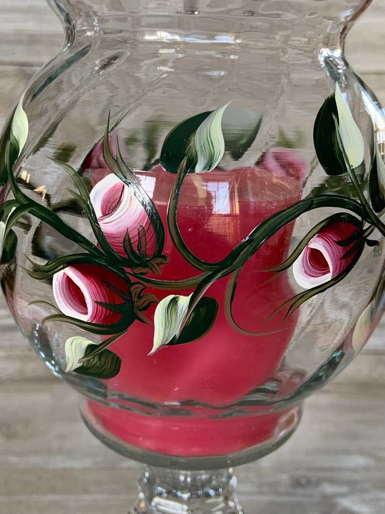 Vintage Pedestal Glass Ivy Bowl Candle Holder With Etsy