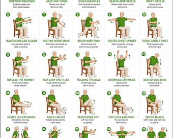 30 jours de Tai Chi sur chaise pour les seniors | Entraînement à domicile | Salle de sport | Exercice