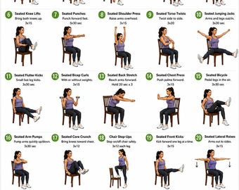 30 day chair fitness challenge | home workout | gym | exercise