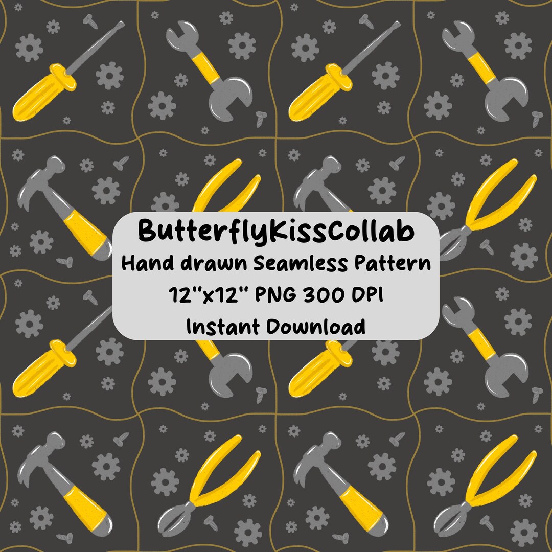 Boys Tools Repeat Pattern | 12x12” Tile Seamless Design | Surface ...