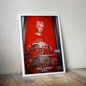 Lil Peep Poster Print | Hellboy Poster | Album Poster Prints | 4 Colors | Wall Decor Posters | Album Covers | Rap Music Posters | Music Gift