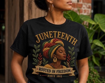 Shirt Juneteenth 1865, African American Pride, T-shirt met wortels in vrijheid