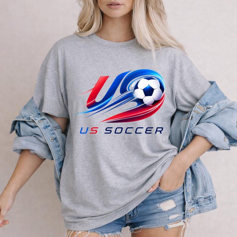 USA Soccer Retro Shirt, USA Soccer World Vintage  Shirt, United States Football Tee, Soccer Fan Gift, US Soccer Gift Unisex T-Shirt