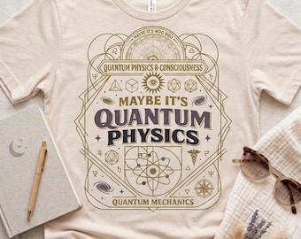T-shirt spirituele kwantumfysica, grappig manifestatie-T-shirt, shirt Witchy Science