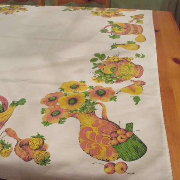 Fruit Tablecloth Etsy