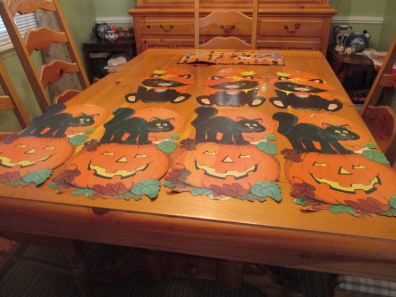 Eureka Vintage Halloween Die Cut Cardboard Paper Decorations Etsy