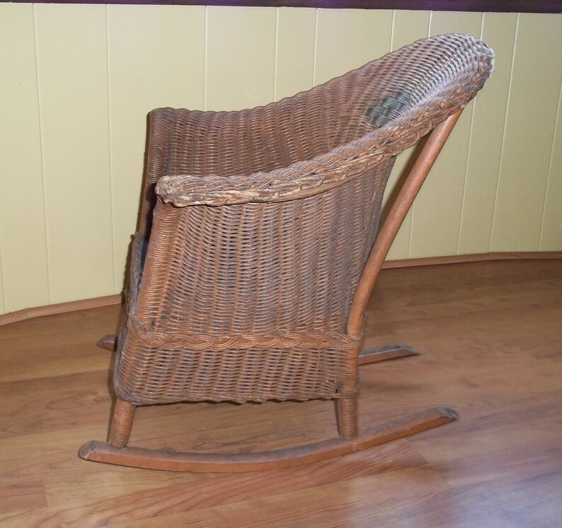 Victorian Heywood Wakefield Child Rocker Rocking Chair Wicker | Etsy