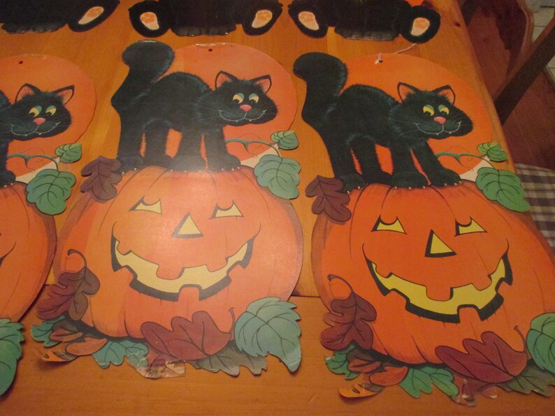 Eureka Vintage Halloween Die Cut Cardboard Paper Decorations Etsy