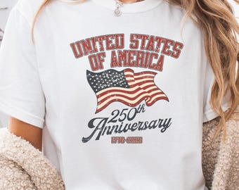 USA 250th Anniversary Shirt, 1776-2026 Semiquincentennial Tee, United States of America Patriotic Flag, America 250 Merchandise