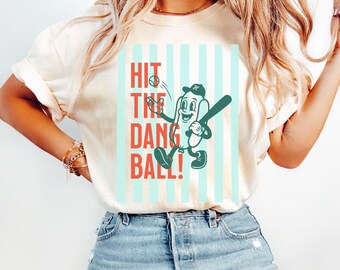 Funny Mascot Baseball Shirt Red and Green, Retro Collegiate Ballpark Tee, Sarcastic Game Day Top, Comfort Colors 1717