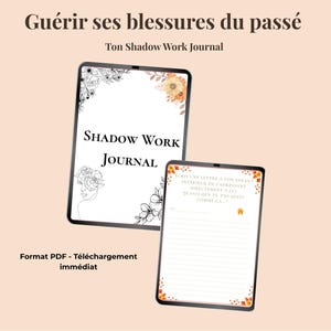 Shadow Work Journal PDF - Guided Visual Introspection Exercise - Healing Your Inner Child - French Digital Journaling Book