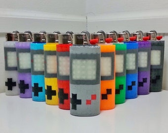 Gameboy Perler Bead LIGHTER CASE - original - gameboy color - zelda - mario - megaman - tetris - pokemon - gamer - gaming