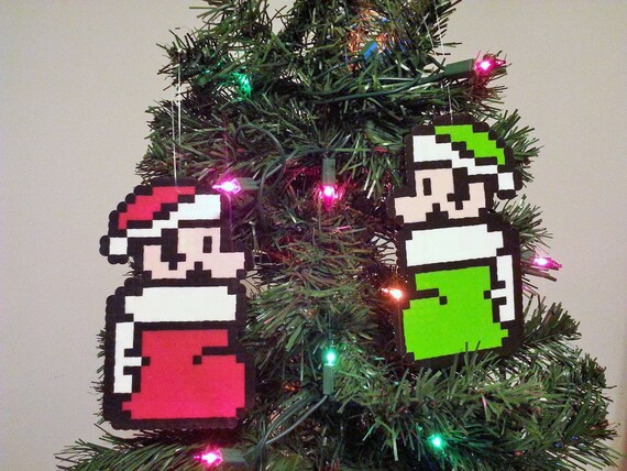 Prematuro nariz Hacer la vida Super Mario Bros. Perler Bead Star Christmas Tree Topper and - Etsy España
