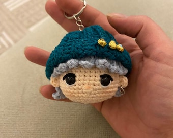 Patrón de crochet para llavero KPOP BTS, patrón de muñeca amigurumi, patrón de crochet Kpop en PDF, patrón de crochet para principiantes, lindo llavero amigurumi