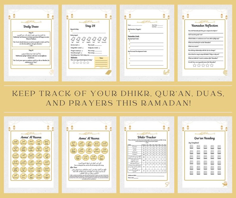 PRINTABLE Ramadan 2026 Complete Planner, Downloadable, Quran Tracker ...