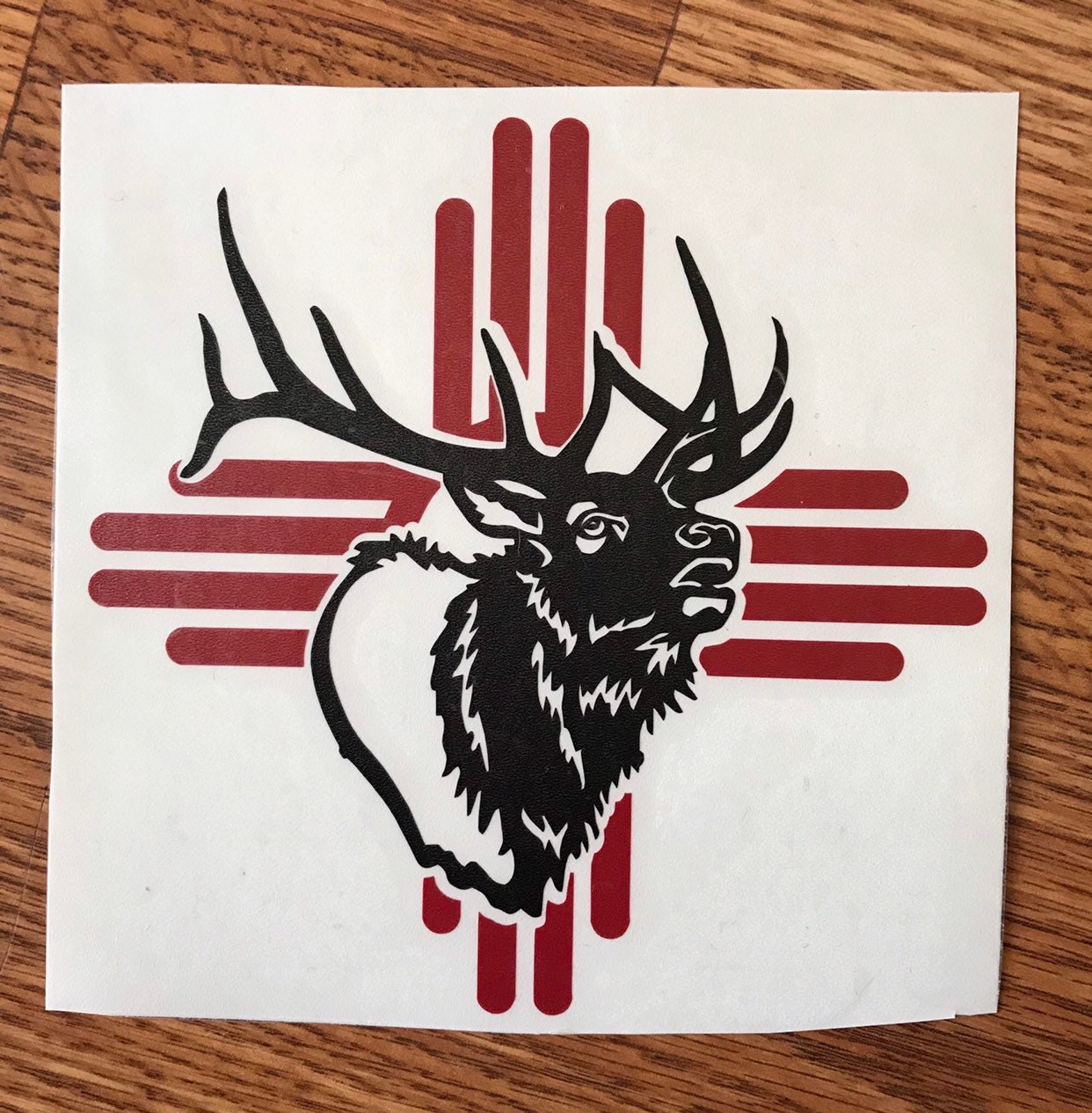 Two color New Mexico Zia Elk decal elk hunter hunting decal Etsy