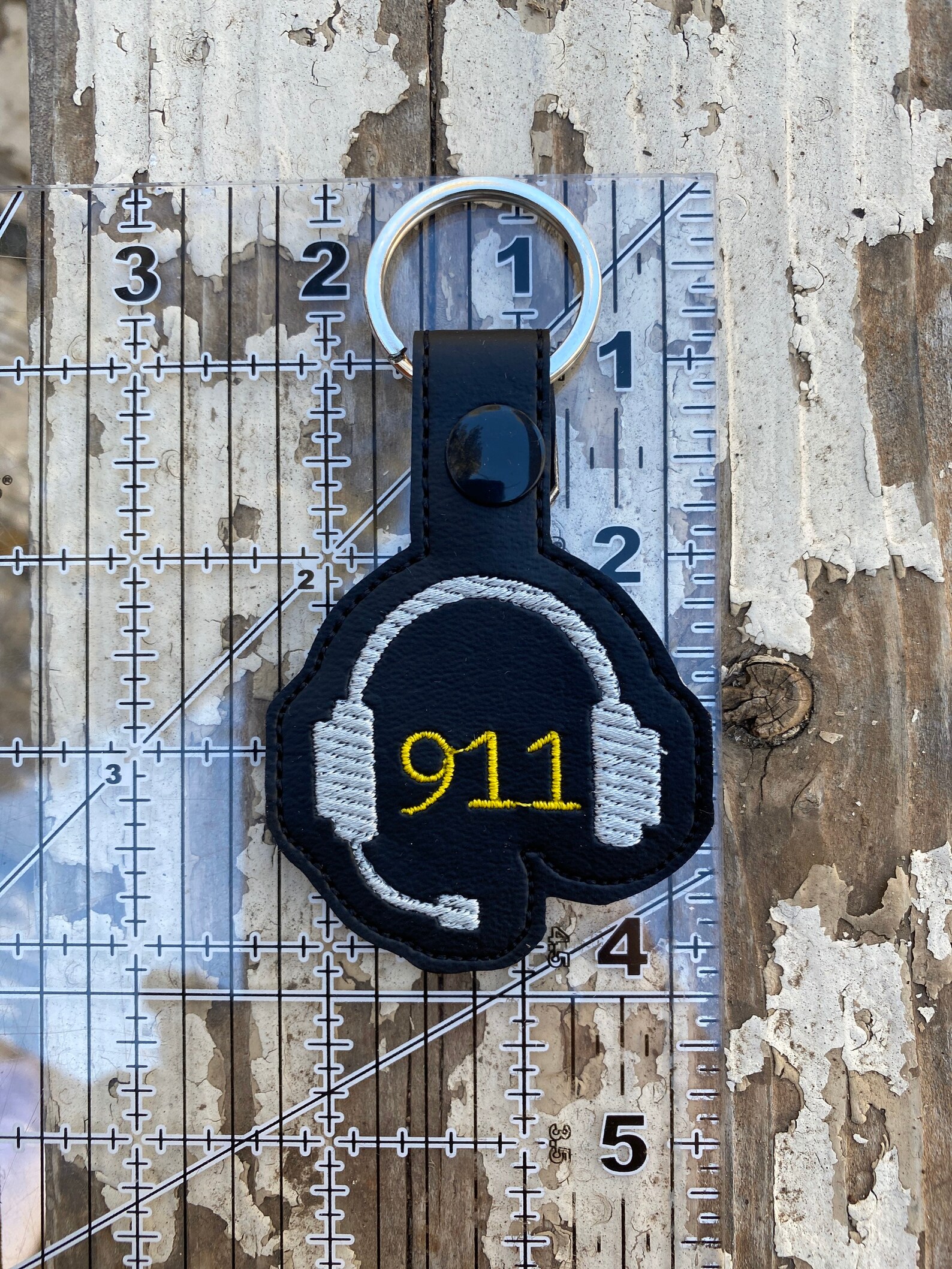 911 Dispatcher Headset Keychain with snaptab Etsy