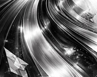 Abstract Wall Art, Abstrakte Kunst, Schwarz-Weiß