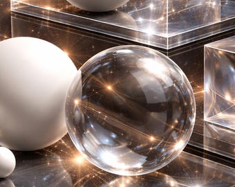 Abstrakte Bilder, Kugeln, Digitale Kunst mit Lichteffekten