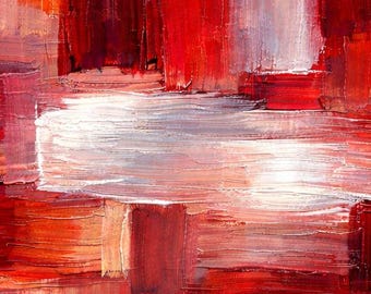 Digitales Bild mit abstrakter Kunst in Rot-Blau