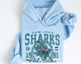 San Jose Sharks Hoodie for sharks fan gift for hockey lover sweatshirt for hockey mom apparel for sharks fan sweatshirt for hockey player