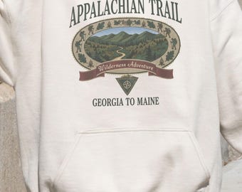 Vintage Appalachian Trail Hoodie Retro Hiking Sweatshirt Outdoorsy Gift Nature Lover Trail Life Cozy Pullover Adventure Apparel