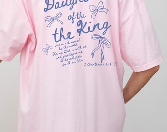 Daughter of the King T-shirt for christian gift for teen girl shirt for church camp clothing for back to school gift for christian girl