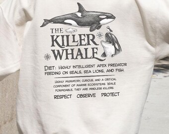 Orca Killer Whale Hoodie for ocean lover gift for orca lover sweatshirt for ocean lover hoodie for animal lover sweatshirt