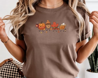 Cute fall shirt for women spooky season shirt fall women halloween shirt autumn clothing halloween gift for fall apparel