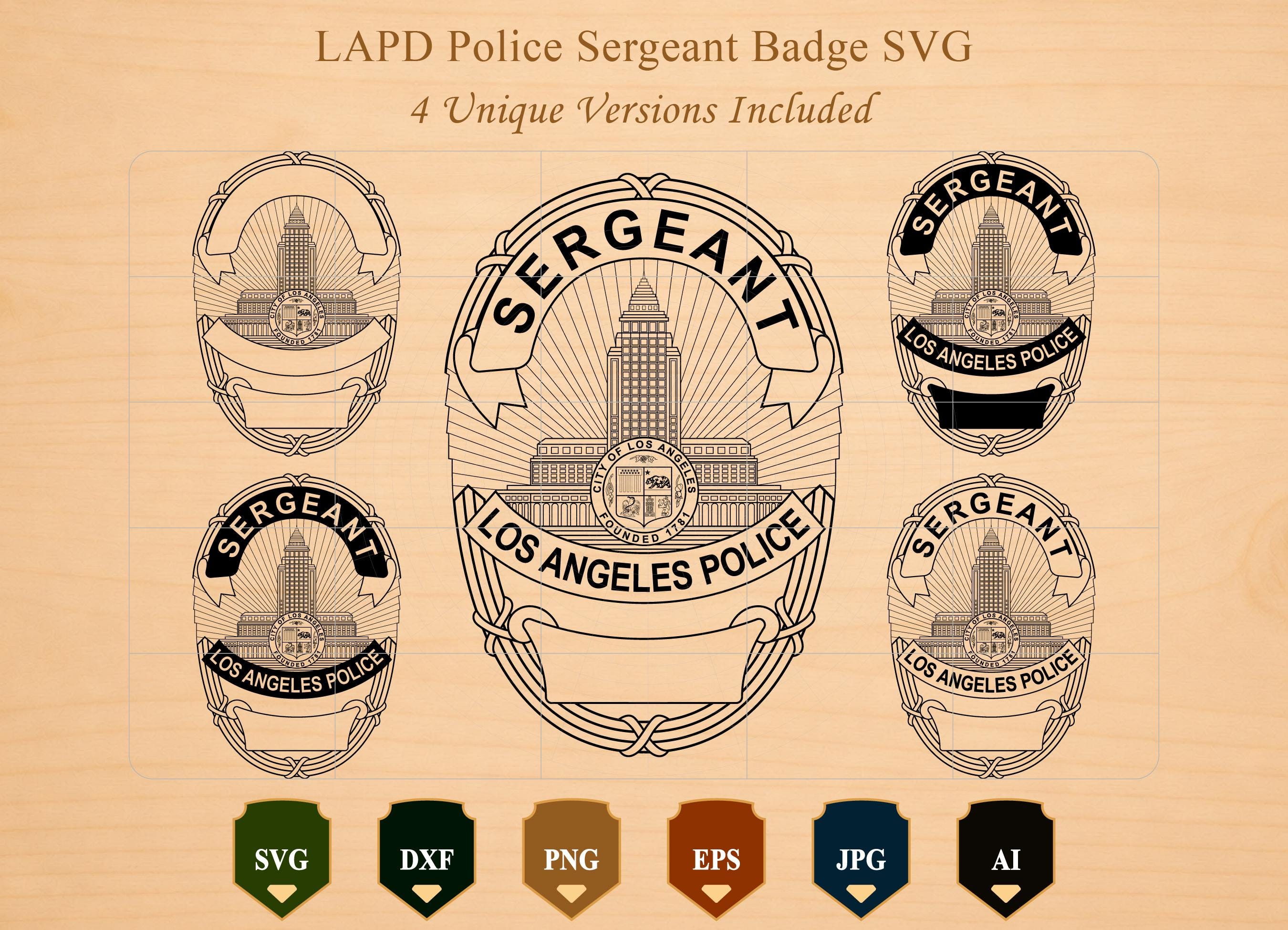 Lapd Sergeant Badge - Etsy