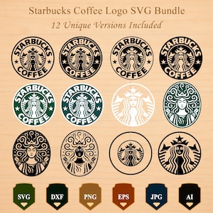 Pacchetto di file SVG del logo Starbucks Coffee, Starbucks Coffee Svg, Coffee Svg, amanti del caffè Svg, Png, logo del caffè, file di taglio per Cricut e Silhouette