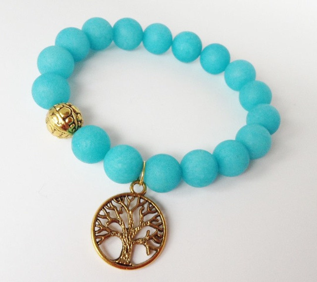 Tree of Life Stretch Beaded Bracelet - Etsy