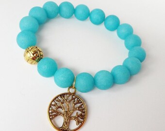 Baum des Lebens Stretch Perlenarmband