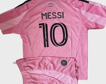 Messi Miami Kinder-Set: T-Shirt, Shorts, Größen 5-13 Jahre