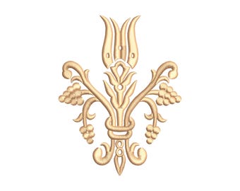 Ottoman Tulip Grape Floral Embroidery Design (Digital Download)