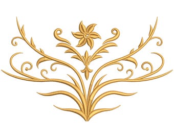 Ottoman Symmetrical Floral Branch Embroidery Design (Digital Download)